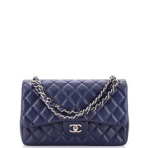 Chanel Jumbo Classic Double Flap Bag Quilted Caviar